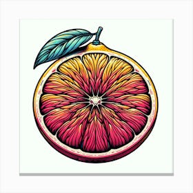 Blood Grapefruit Canvas Print