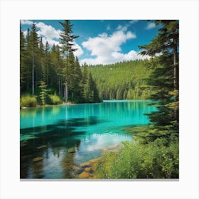 Turquoise Lake 1 Canvas Print