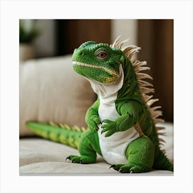 Leonardo Lightning Xl Stuffed Animal Like Cute Iguana 1 Leinwandbild