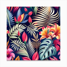 Seamless Tropical Pattern 2 Canvas Print