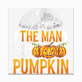 The Man Behind The Pumpkin Halloween Baby Showers Party Canvas Print