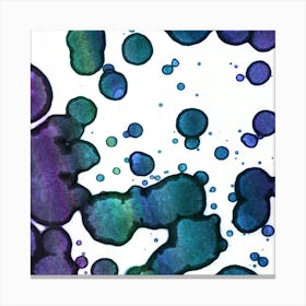 Abstraction Blue Rain Canvas Print