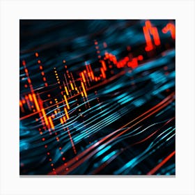 Abstract Image Of A Stock Chart Canvas Print