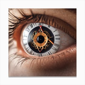 Clock In The Eye Canvas Print