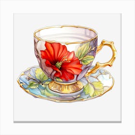 Tea Cup And Saucer 1 Canvas Print