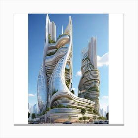 Futuristic Buildings Canvas Print