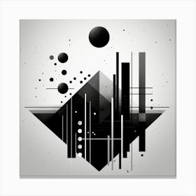 Abstract Black And White Canvas Print