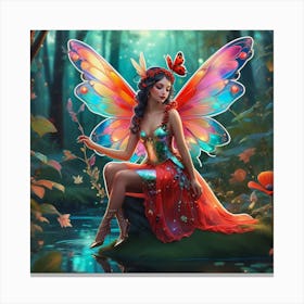 Fairy In The Forest 5 Canvas Print