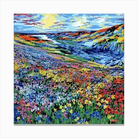 Wildflowers At Sunset Canvas Print