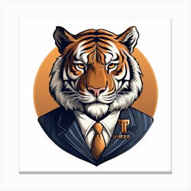 Tiger Logo Canvas Print