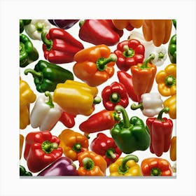 Colorful Peppers 48 Canvas Print