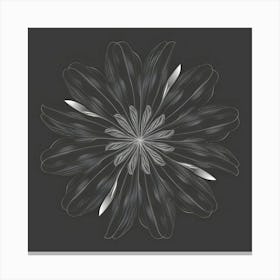 Flower In Black And White Canvas Print