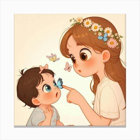 Mother And Daughter Canvas Print