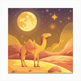 Camel In The Desert 16 Canvas Print