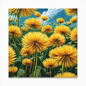 Dandelion's Dance of Life Canvas Print