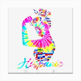 Tie Dye National Hispanic Heritage Month Latina Women Girls Canvas Print