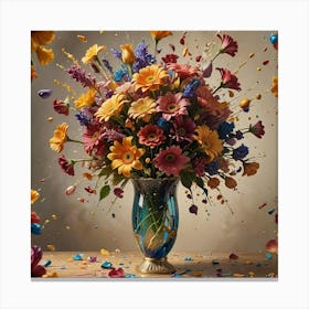 Flowers In A Vase 2 Canvas Print