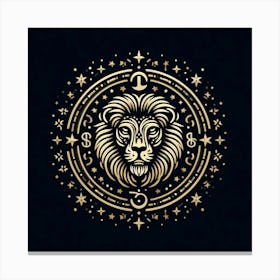 A Zodiac symbol, A Lion 1 Canvas Print