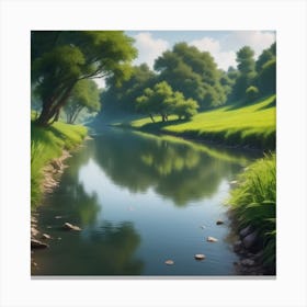 River In The Grass 18 Canvas Print