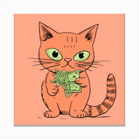 Money Cat Canvas Print