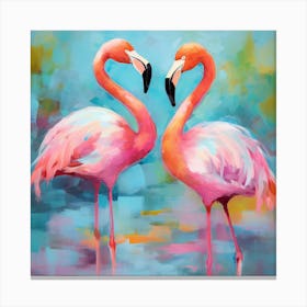 Pink Flamingos Canvas Print