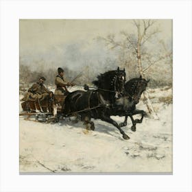 Sleigh 2 3 Canvas Print