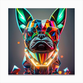 Colorful Bulldog Canvas Print