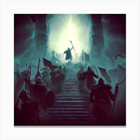 Vikings Ascending Into The Halls Of Valhalla Canvas Print