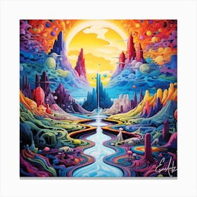 Colorful, Psychedelic, Landscape Canvas Print