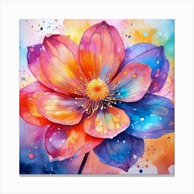 Lotus Flower Painting Canvas Print