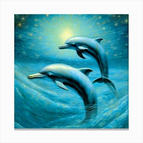 Dolphins Canvas Print