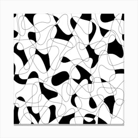 Abstract Black And White Pattern 7 Canvas Print