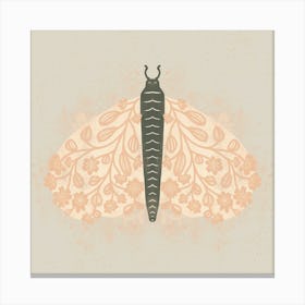 Floral Moth Canvas Print