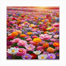 Field Of Flowers 1 Canvas Print