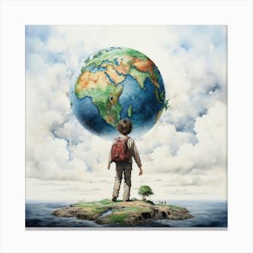 Child On An Island Canvas Print