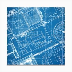 Blueprint Design Canvas Print