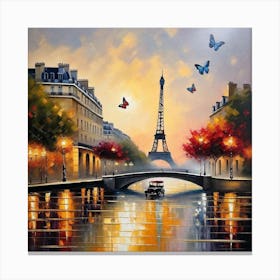 Paris At Dusk 2 Canvas Print