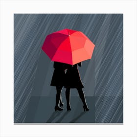 Rain Downpour Umbrella Canvas Print