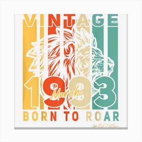 30th Birthday Gifts March 30 Years Old Vintage 1993 Mens Canvas Print