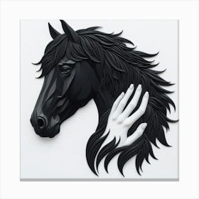 Black Horse 2 Canvas Print