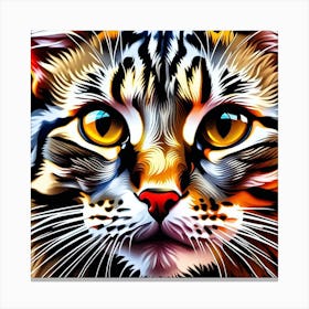 Portrait Of Cat Canvas Print