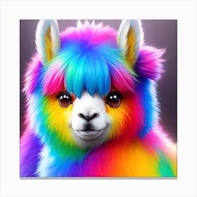 Rainbow Llama Canvas Print