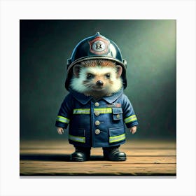 Hedgehog Firefighter Lienzo