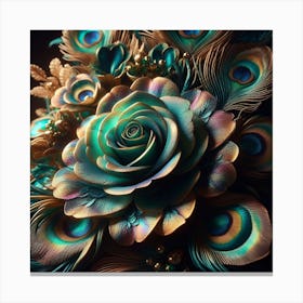 Peacock Feathers 1 Canvas Print