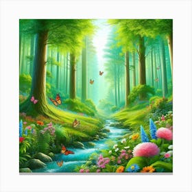 Butterfly Forest 1 Canvas Print