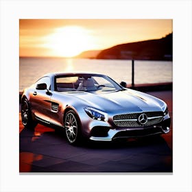 Mercedes Benz Car Automobile Vehicle Automotive German Brand Logo Iconic Luxury Prestige (2) Canvas Print