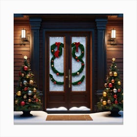 Christmas Door 68 Canvas Print