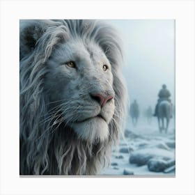 Lion In Winter Canvas Print