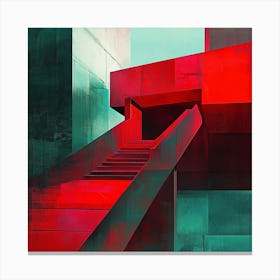 Red Stairs Canvas Print