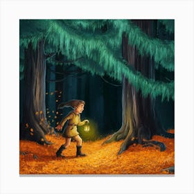 Zelda Girl In The Forest Canvas Print